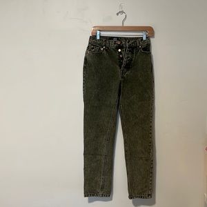 BDG urban outfitters green slim straight jeans